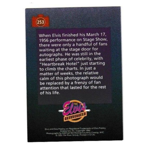 Vintage Elvis Presley Trading Cards from 1992 USA Printed Collection #253 #72 - Picture 7 of 16